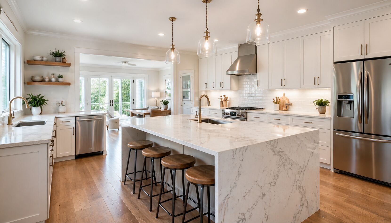 Modern kitchen remodel by ERP Remodeling Services in Boston
